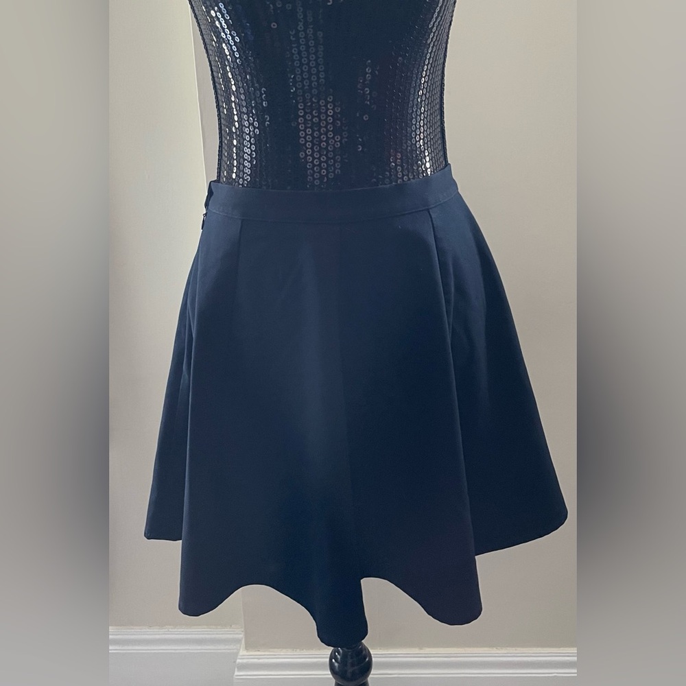 Princess Highway Navy Blue Skater Skirt Size 10